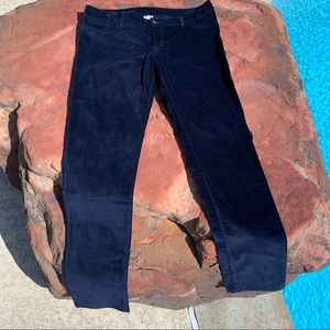 Abercrombie and Fitch black blue velvet jeans 8